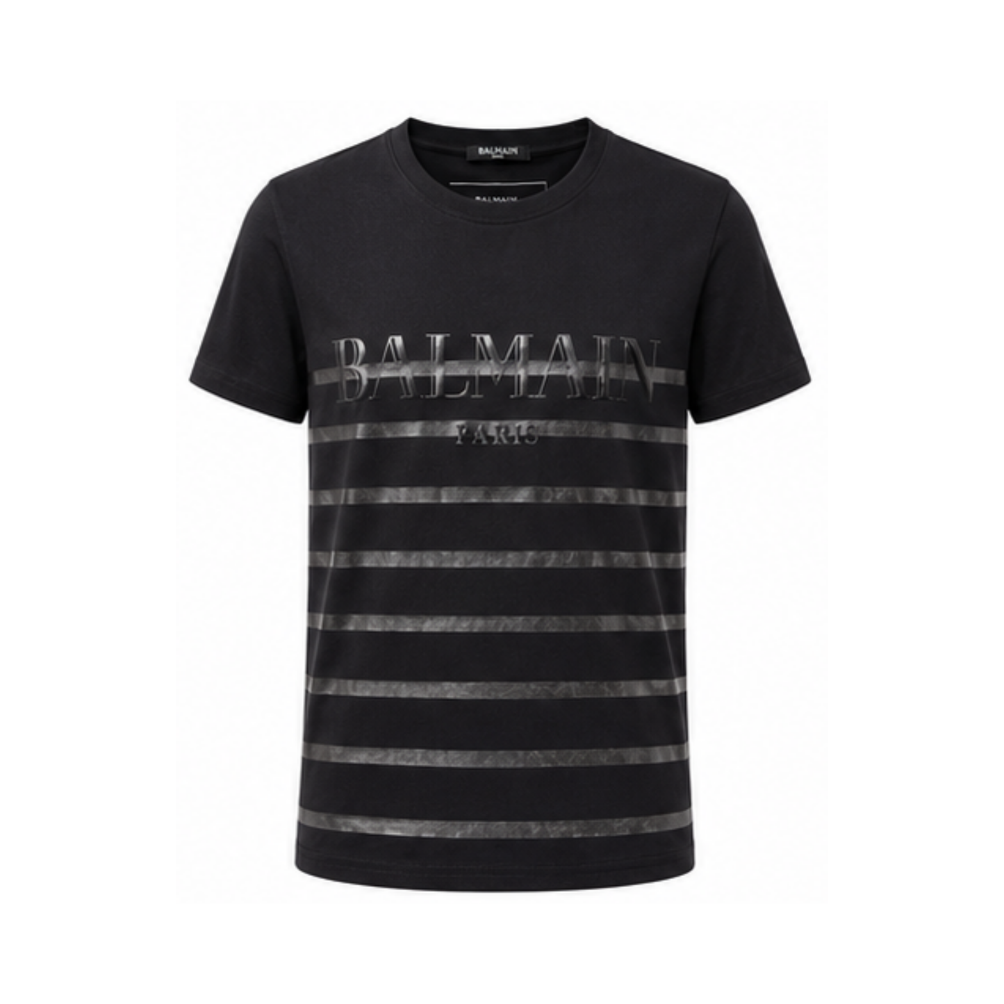 Black T-Shirt with Black Stripes