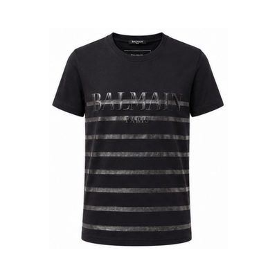 Black T-Shirt with Black Stripes