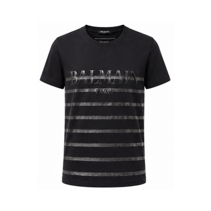 Black T-Shirt with Black Stripes