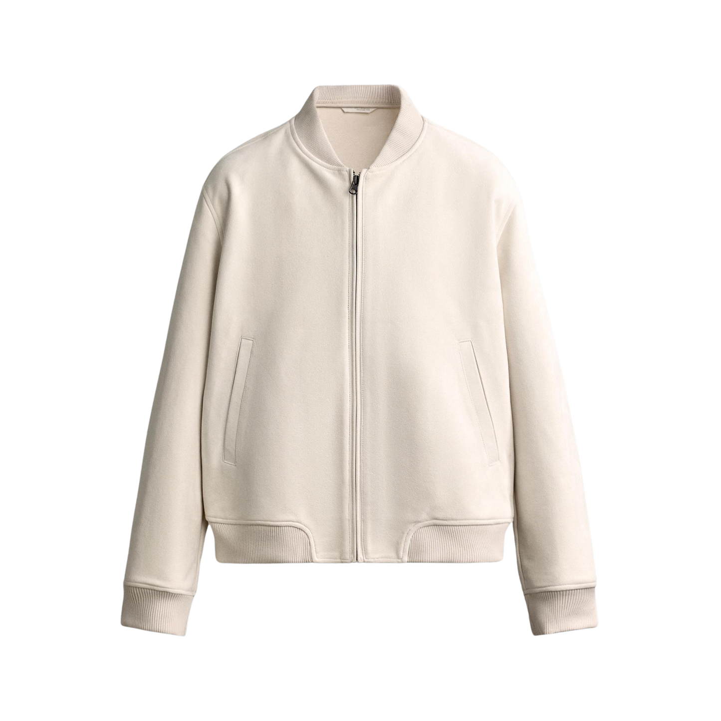 Faux Suede Bomber Jacket