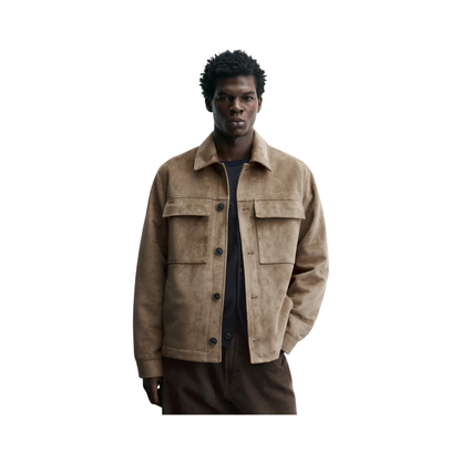 Faux Suede Overshirt