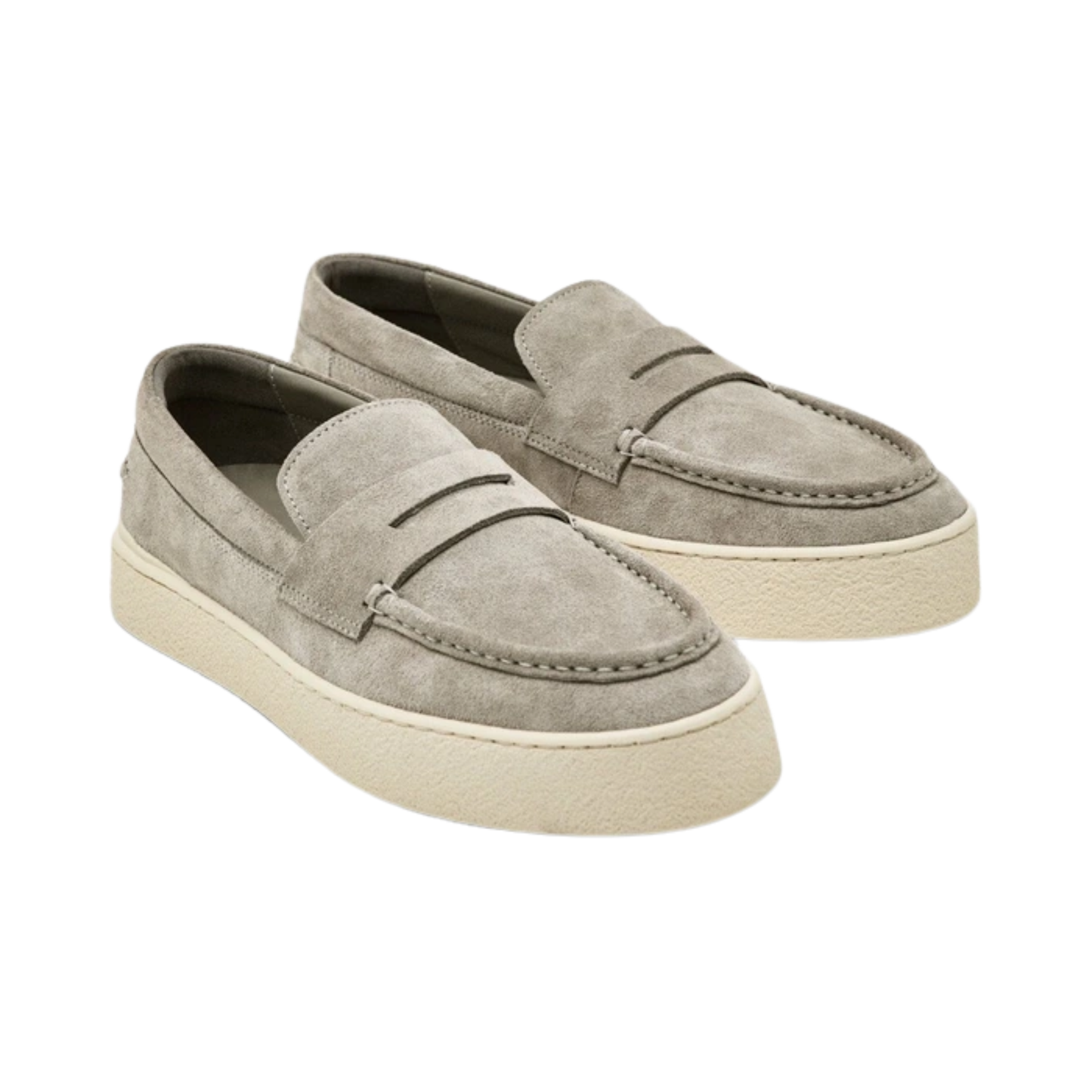 Soft Split Leather Penny Loafers