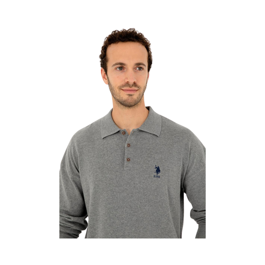 Grey Melange Basic Sweater