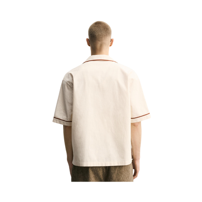 Relaxed Fit Shirt with Contrast Piping