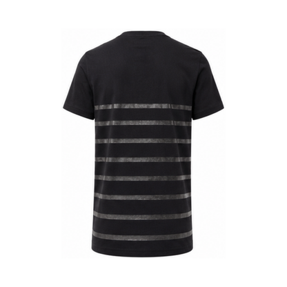 Black T-Shirt with Black Stripes