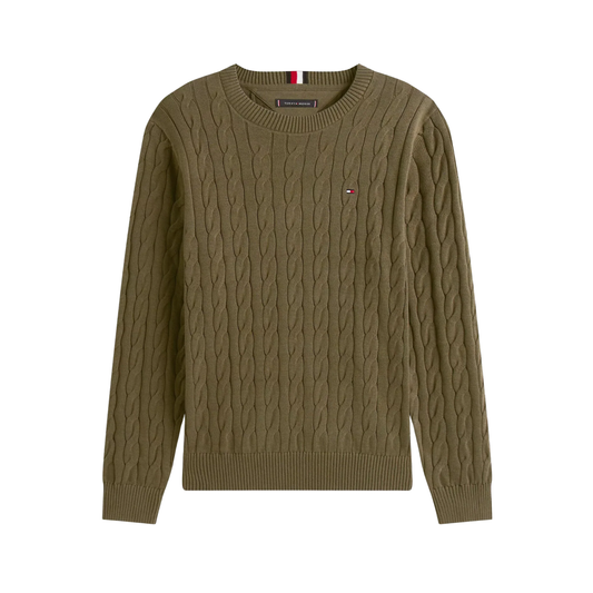 Cable Knit Crewneck Sweater