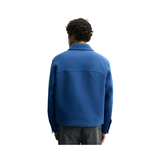 Zip Up Wool Effect Jacket