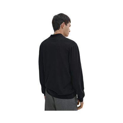 Wool Blend Knit Polo Sweater