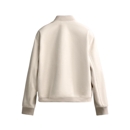 Faux Suede Bomber Jacket