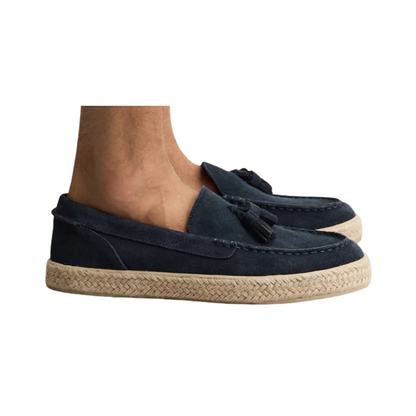Causal Leather Jute Loafers