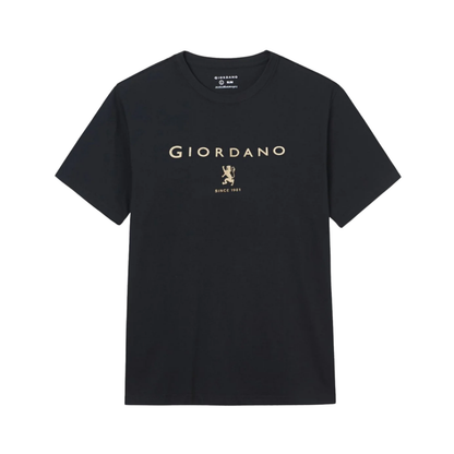 Cotton Crew Neck Signature Print Tee