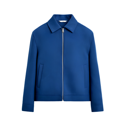 Zip Up Wool Effect Jacket