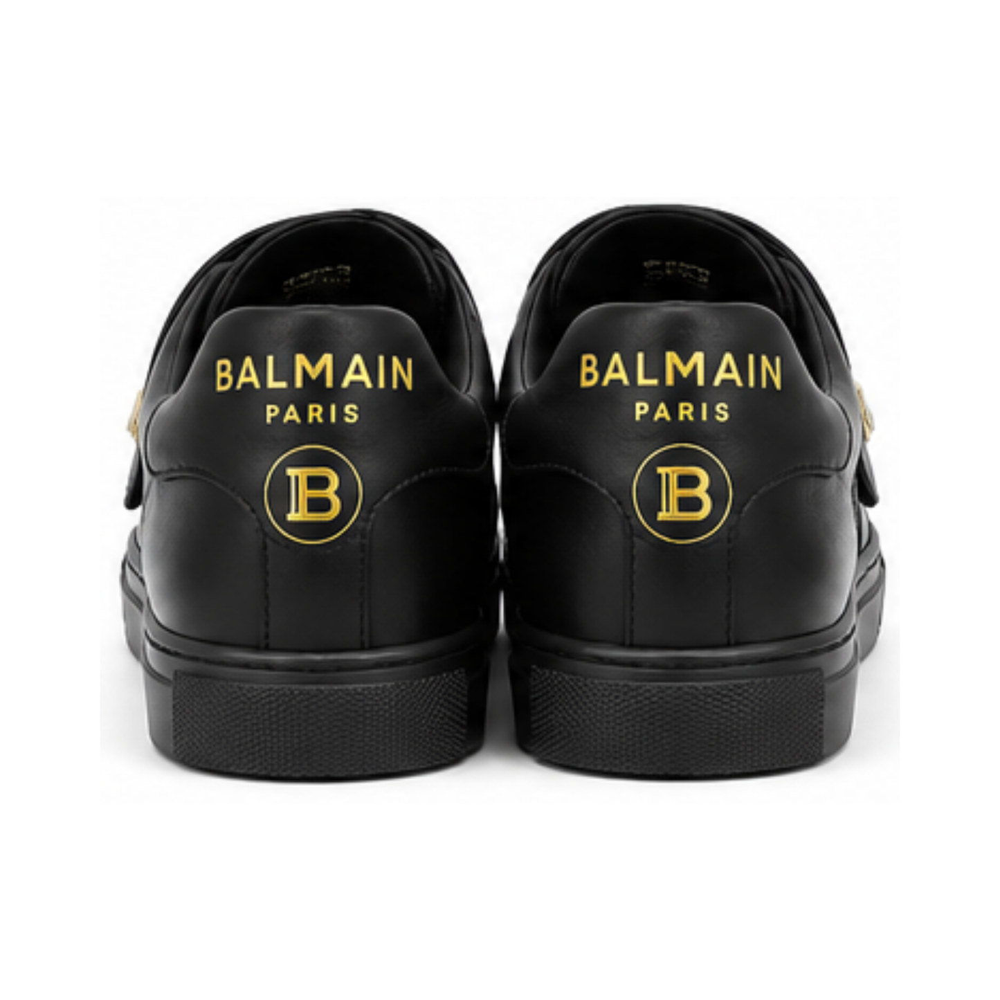 Black Sneakers with Golden Logo