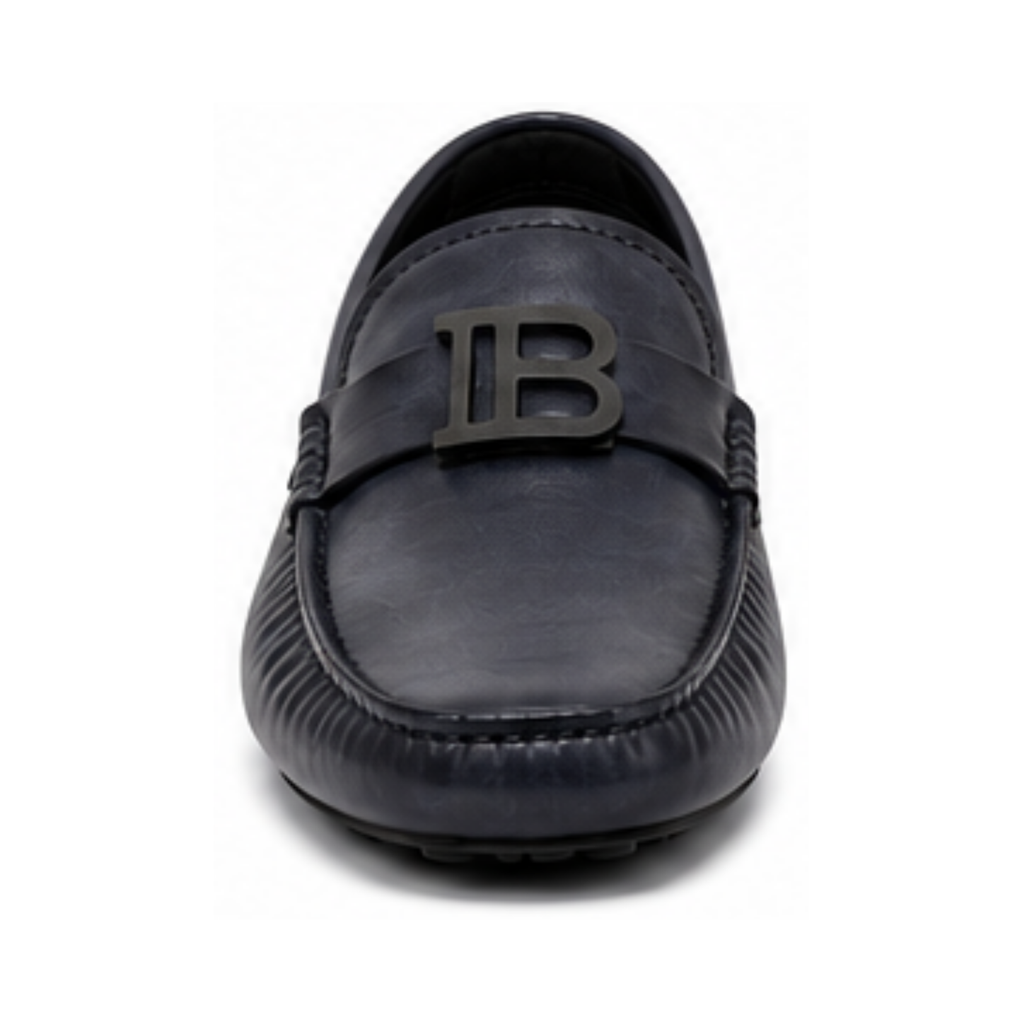 B-Monogram Leather Loafers
