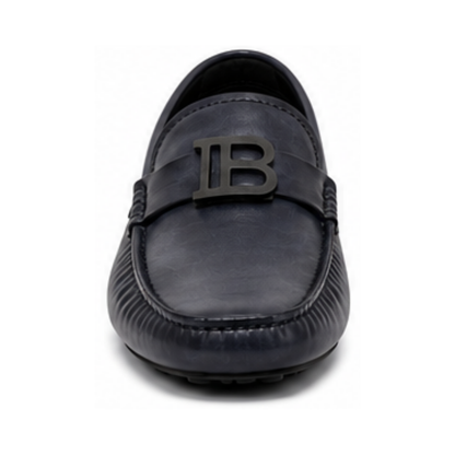 B-Monogram Leather Loafers