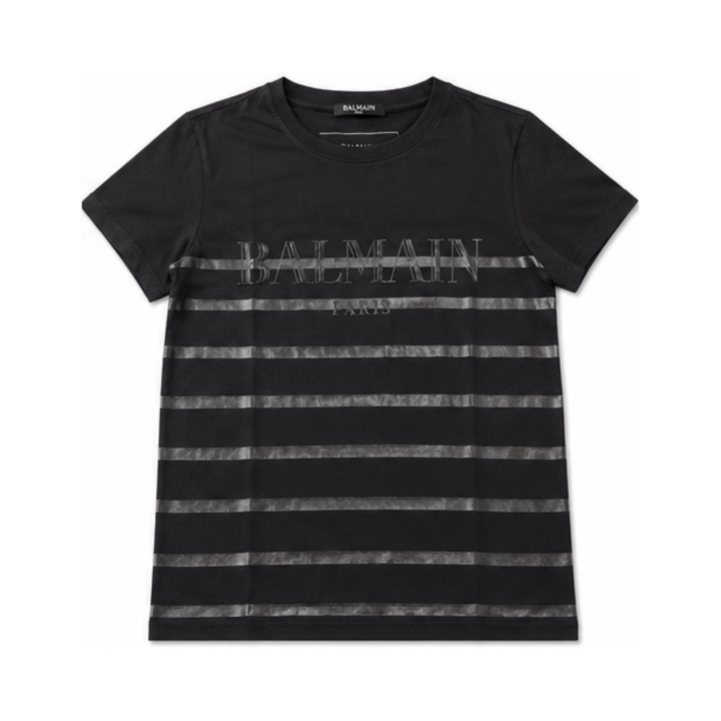 Black T-Shirt with Black Stripes
