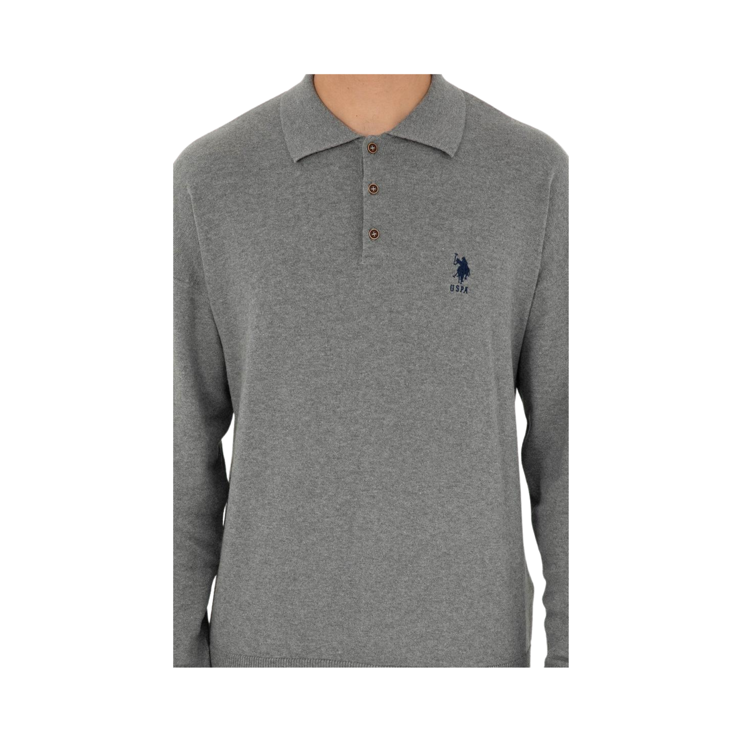 Grey Melange Basic Sweater