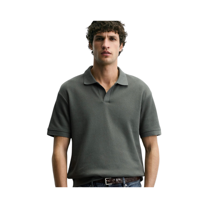 Vertical Texture Polo Shirt