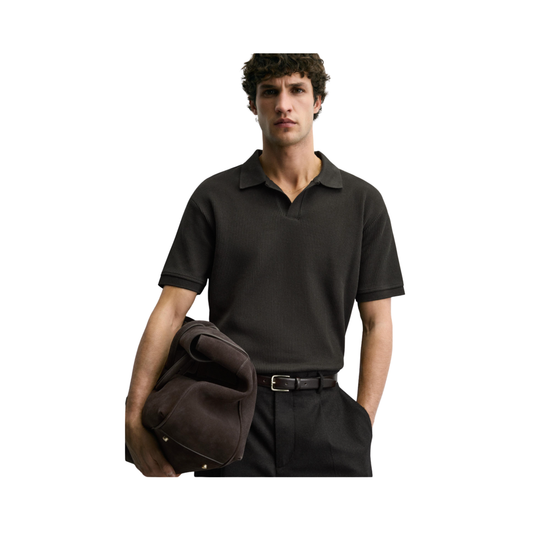 Vertical Texture Polo Shirt